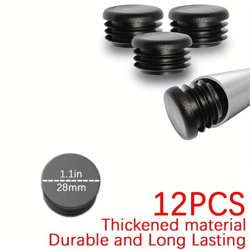 TEMU Juego de redondas engrosadas para patas de muebles, protectores de suelo antideslizantes de resistencia, tapones de plástico para agujeros para