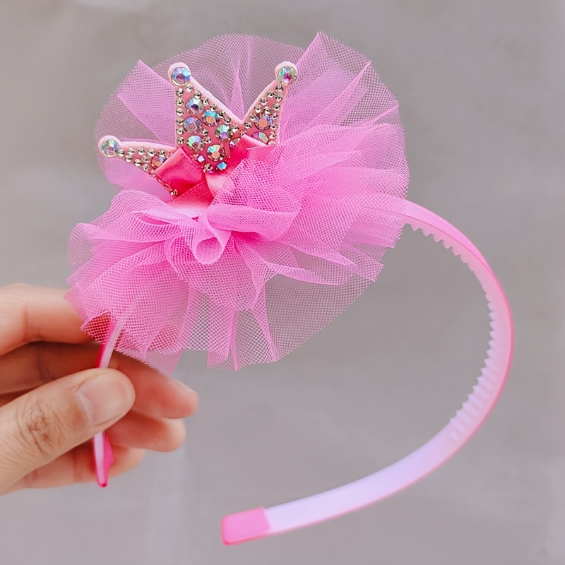 1pc Female Lace Flower Crown Headband - -themed Wedding & Hair Accessories Suitable For Birthday Parties, Graduation, Wedding, Prom, Photo Shoots