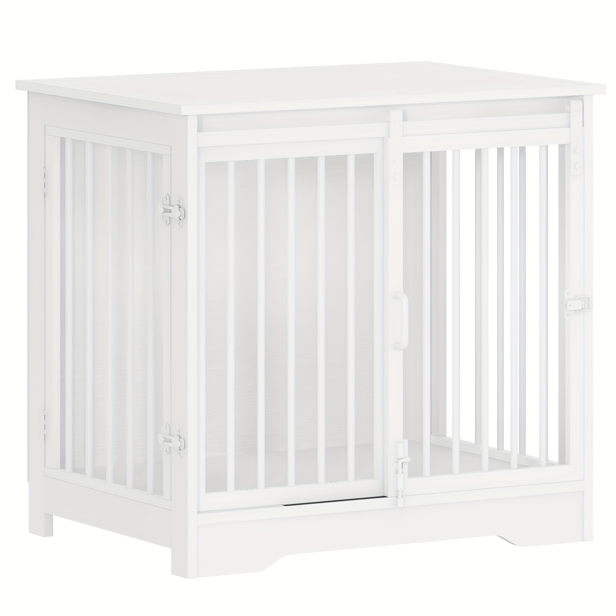 Dog Crate Furniture, 69cm Dog Crate, 2 Doors, Modern Indoor Dog Crate, Suitable For Small/medium/large Dogs, With Side Table, Home Dog Crate, Dimensions: 49 × 69 × 64.5cm