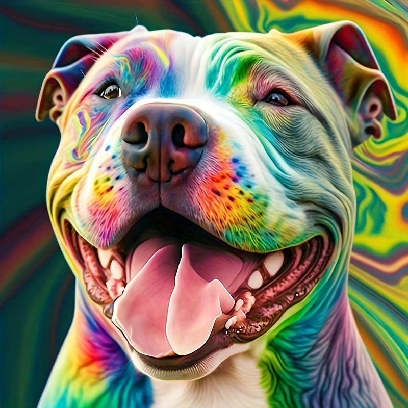 

Colorful Dog Kit Self-made Artificial Diamond Art Diamond Painting Handmade Painting