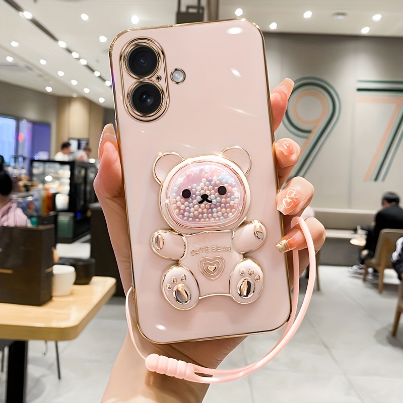 

For Apple ,16 Pro,,16 Pro Max Candy Anti-drop And Shockproof Electroplating With Lanyard Mobile Phone Case