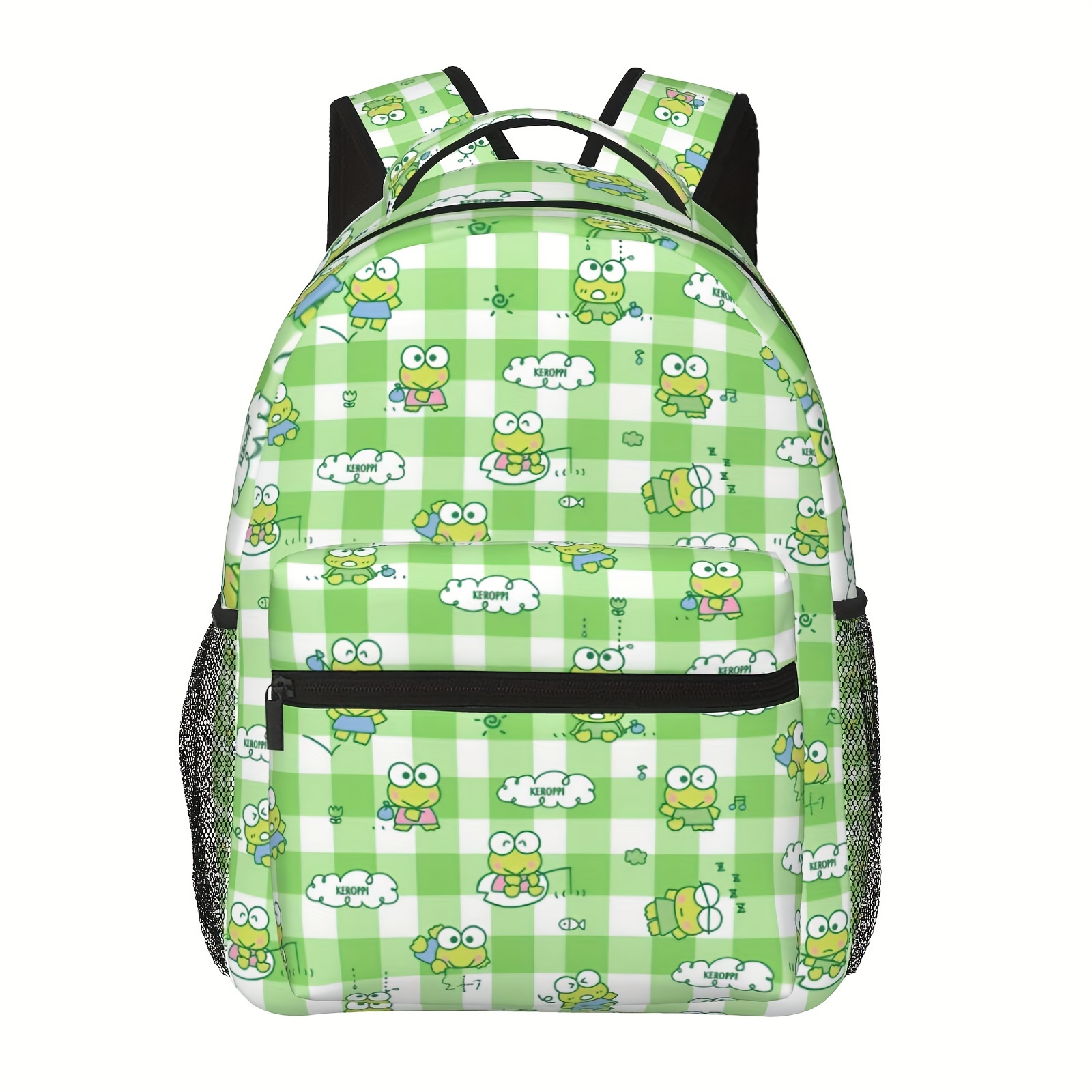 

Sanrio Backpack Keroppi Backpacks Laptop Bag Shoulders Casual Travel Hiking Camping Lightweight