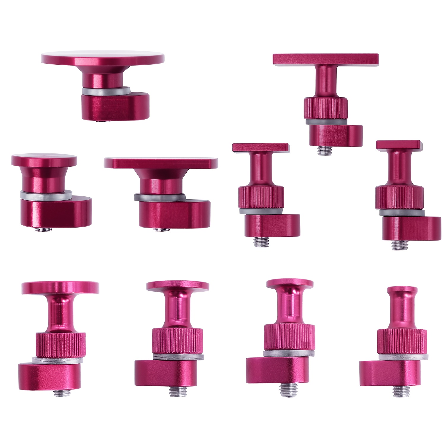 TEMU Aluminum Alloy Pull Tabs For Automotive Dent Repair, 10pcs For Paintless Flattening Repair Of Automotive Sheet Metal, Suitable For Repairing
