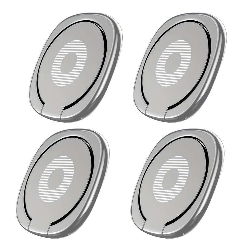 TEMU 4 soportes mini para teléfono para Iphone, adhesivo trasero, anillo de metal, hebilla, rotación de , soporte universal para teléfono móvil,