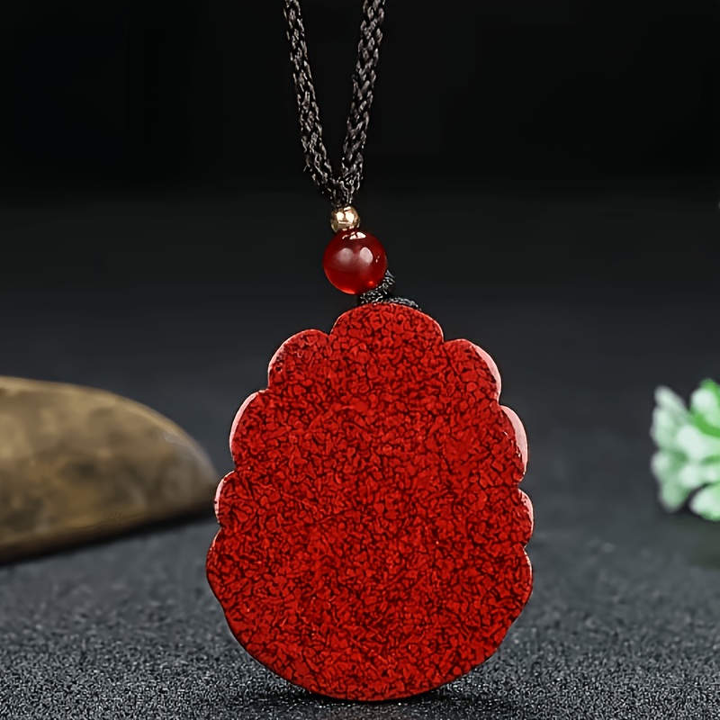 Cinnabar Pendant Necklace, Zodiac Year Couple Charm