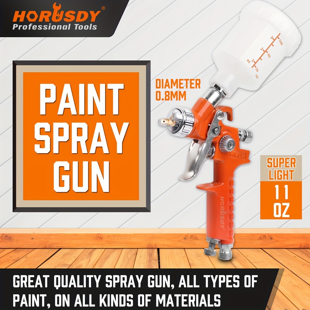 TEMU Hvlp Air Spray 0.8mm Auto Car Detail Touch Up Paint Sprayer Spot Repair