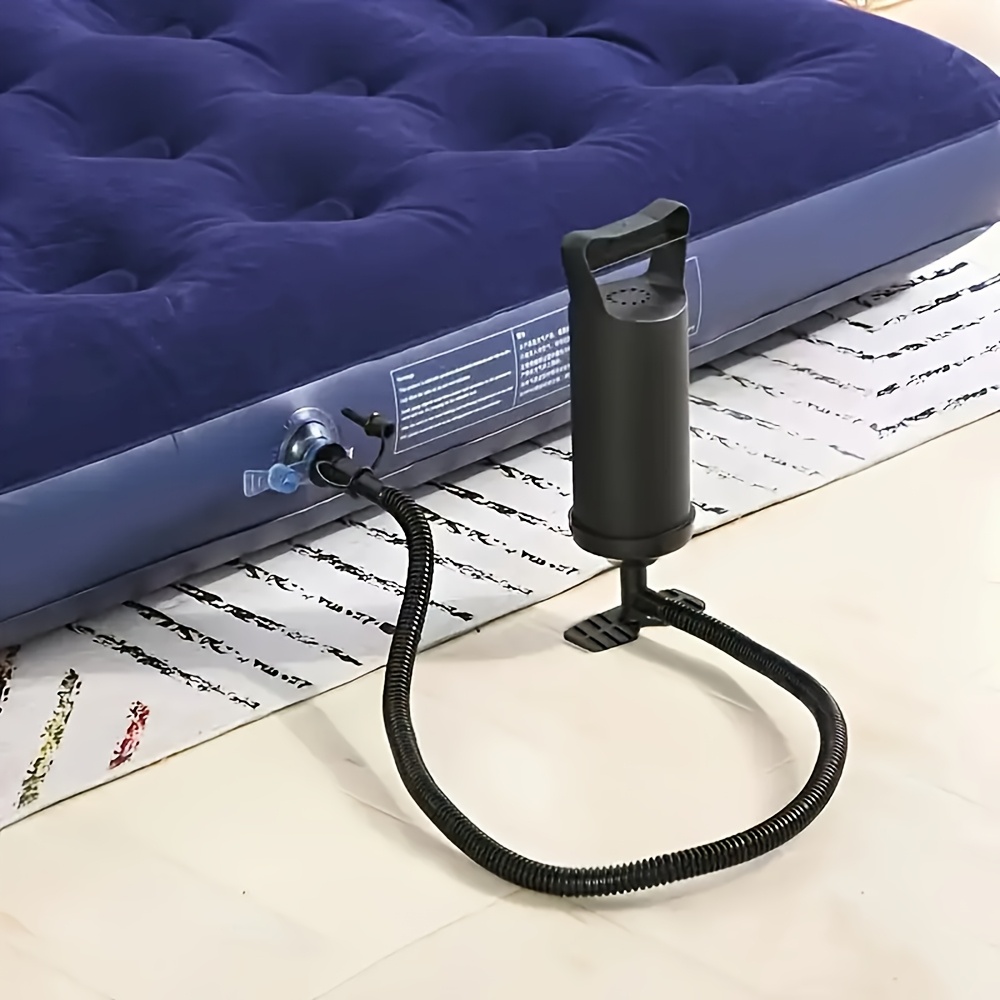 portable manual air pump for mattresses swimming pool floats rings no electricity needed durable lightweight design with   hose black swimming pool accessories sturdy construction