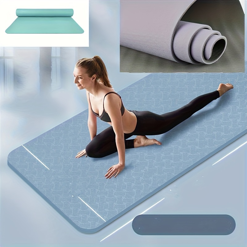 

1pc Tpe Yoga Mat - , Mat For Pilates, Stretching, And - , Ecopilates