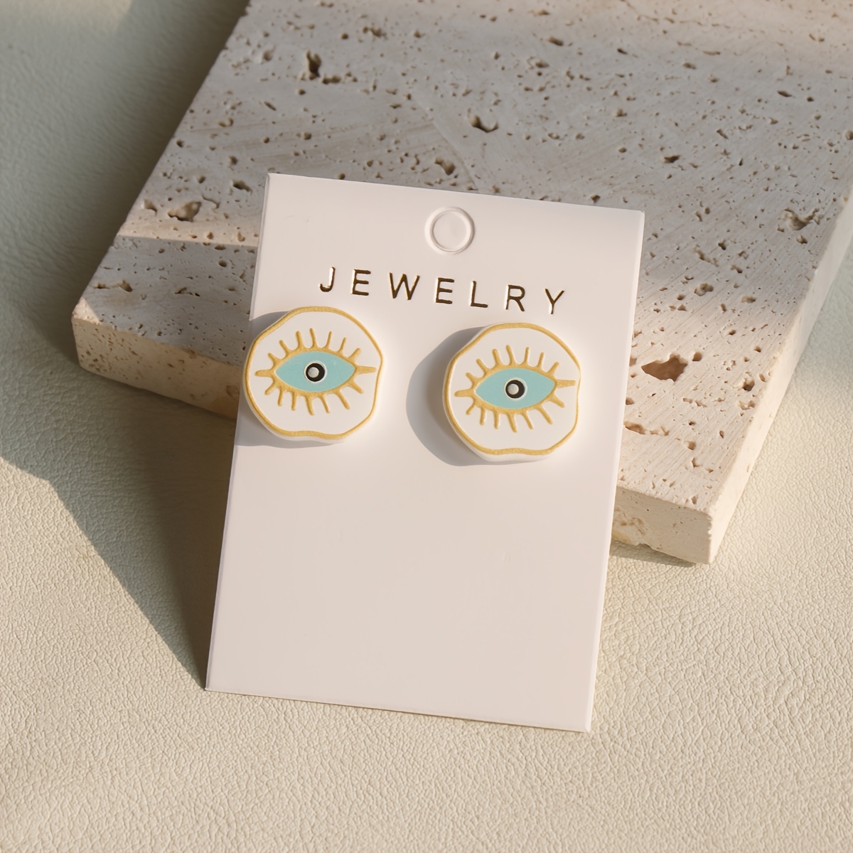1 Pair Women's Blue Irregular Acrylic Stud Earrings - Cute Retro Style Lightweight Durable Everyday Party Vacation Jewelry Gift, Novelty Earrings, Gift Item, Accessory, Smooth Texture Finish