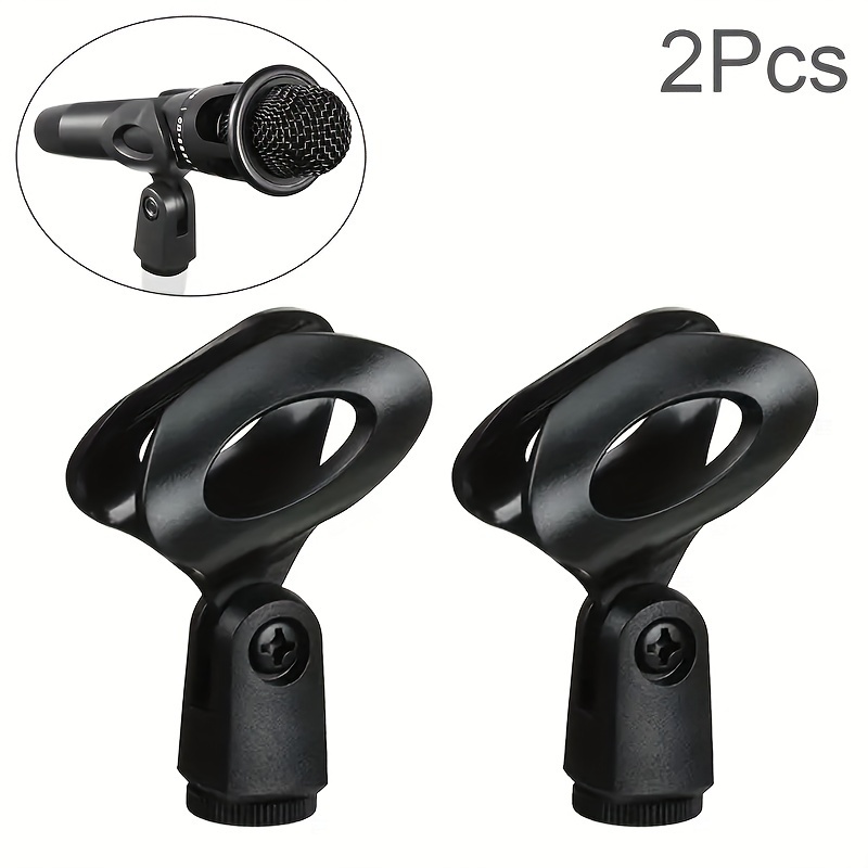 

2pcs Flexible Microphone Clip For Mic, Handheld Wireless/wired Mics