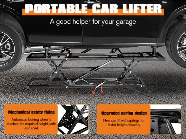 portable car lift   of lifting 7000 lbs 5000 lbs   with a   height of 28 car lifts for home garage and shop black Product details 1