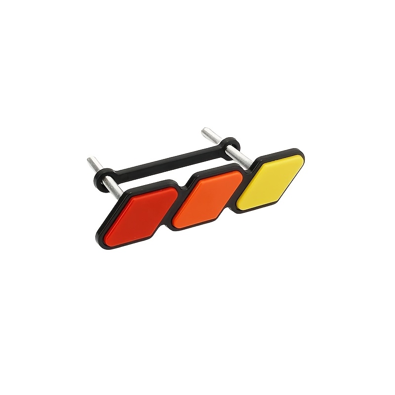 TEMU Car & Truck Air Intake Grille Badge - Plastic Decorative Logo Strip Suitable For Vehicle Front Grille, Hood Emblem, Dashboard Labeling, Styling