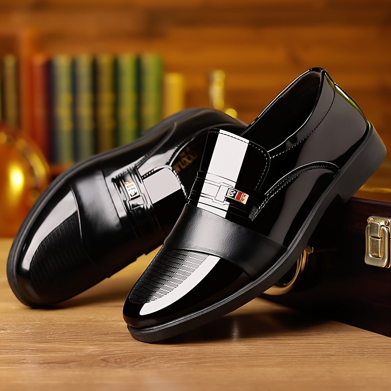 zapatos formales y casuales para hombre - cierre sin cordones, parte   de pu   - calzado elegante para  ,   y negocios en     - plantilla acolchada y   antideslizante de goma - diseño moderno y  , ideal para trabajadores de   6