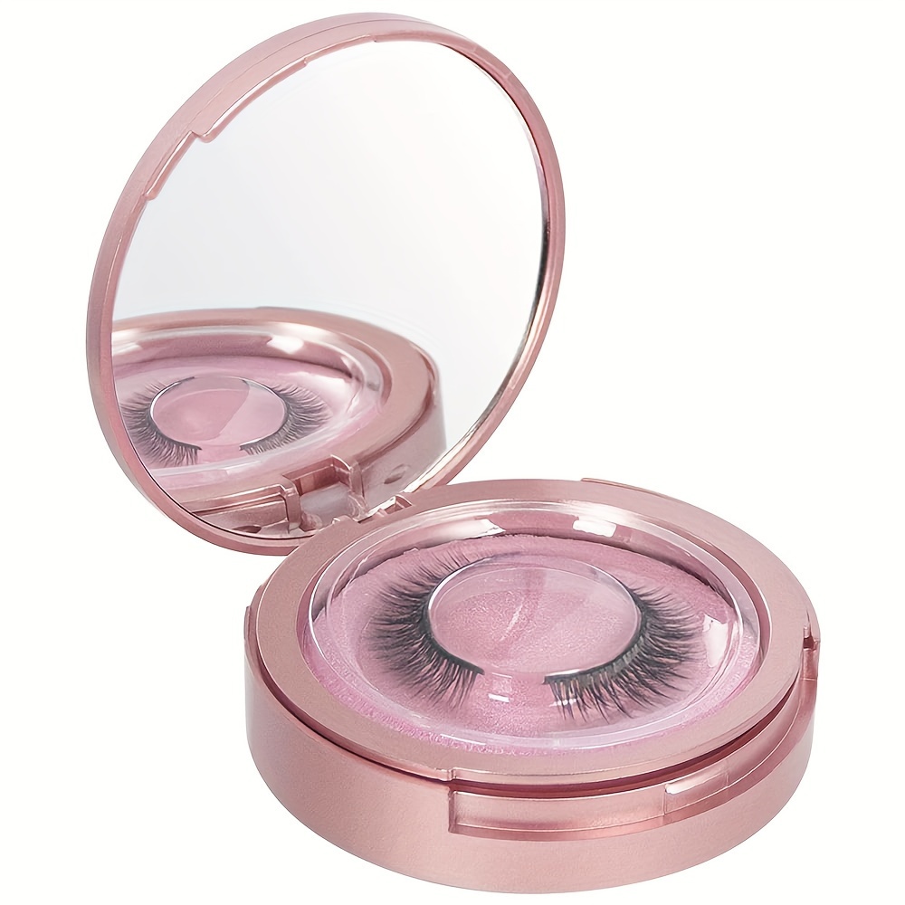 

Chic Double-layer Eyelash Case With Mirror - , Reusable Travel Storage For False Lashes - Perfect Gift For Women And Girls