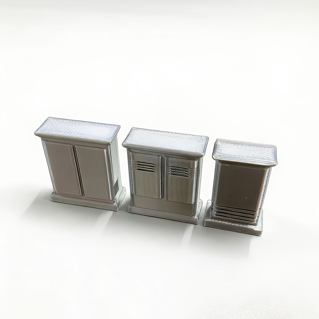 3pcs Set of Miniature Distribution Box Models for DIY Sand Table