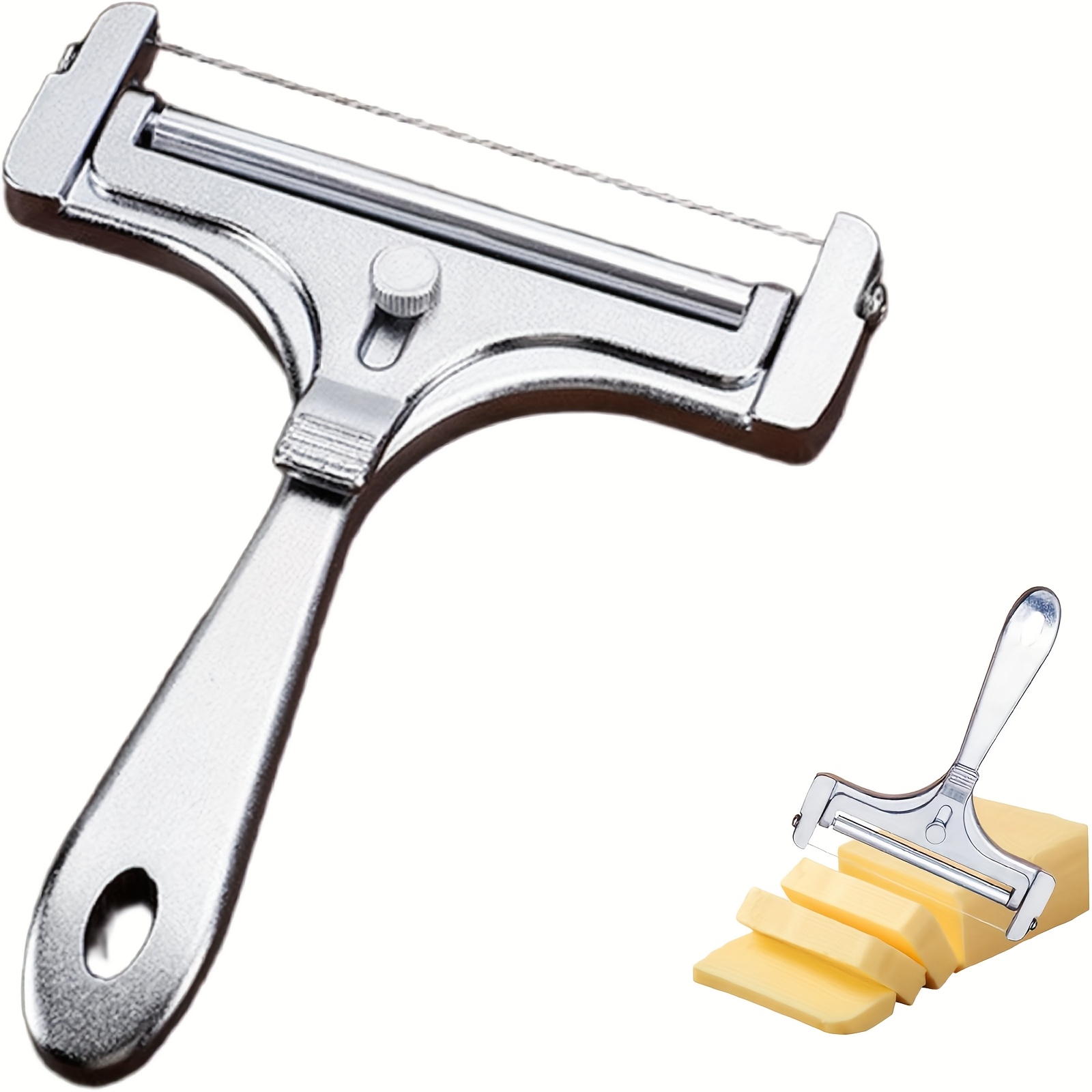 TEMU 1pc Adjustable Cheese Slicer - Perfectly Cheese , Kitchen Accessories