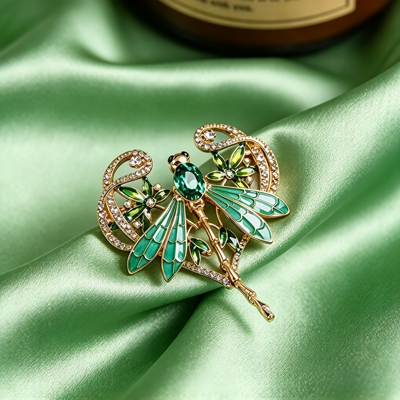 TEMU 1pc Enamel Brooch Pin - Luxury Retro Suitable For Suits & Coats, Unisex Accessory For , Elegant Vintage Pin For Daily Wear, Parties, Weddings,
