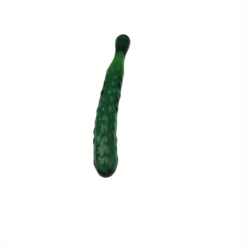 

1pc Glass Crystal Cucumber Figurine - Versatile Indoor/outdoor Decor,