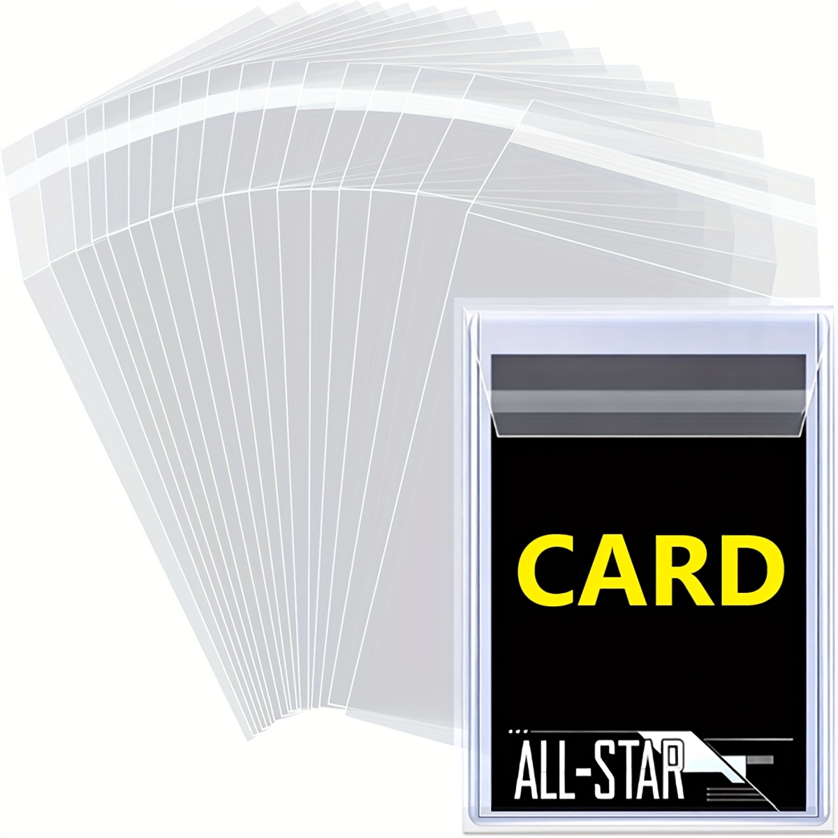 100pcs/200pcs * Sleeves, Rated Card Protector Sleeves, Durable PP Material,  Ideal for Trading Cards, Collectible Cards, Game Cards, PAS & BGS Certified  Cards Protection * for Collectors Aged 14 and Up