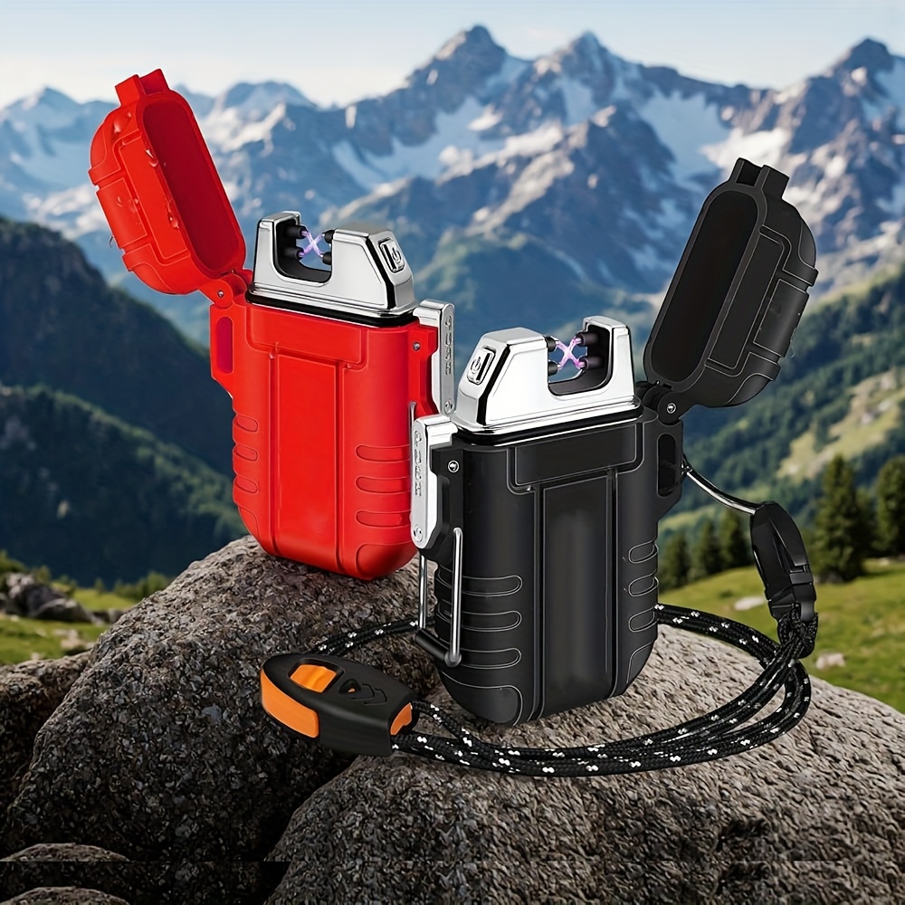 TEMU Electric Plasma Lighter, Dual Flameless Usb Rechargeable Lighter, For Edc Survival Tactical In Gift Box