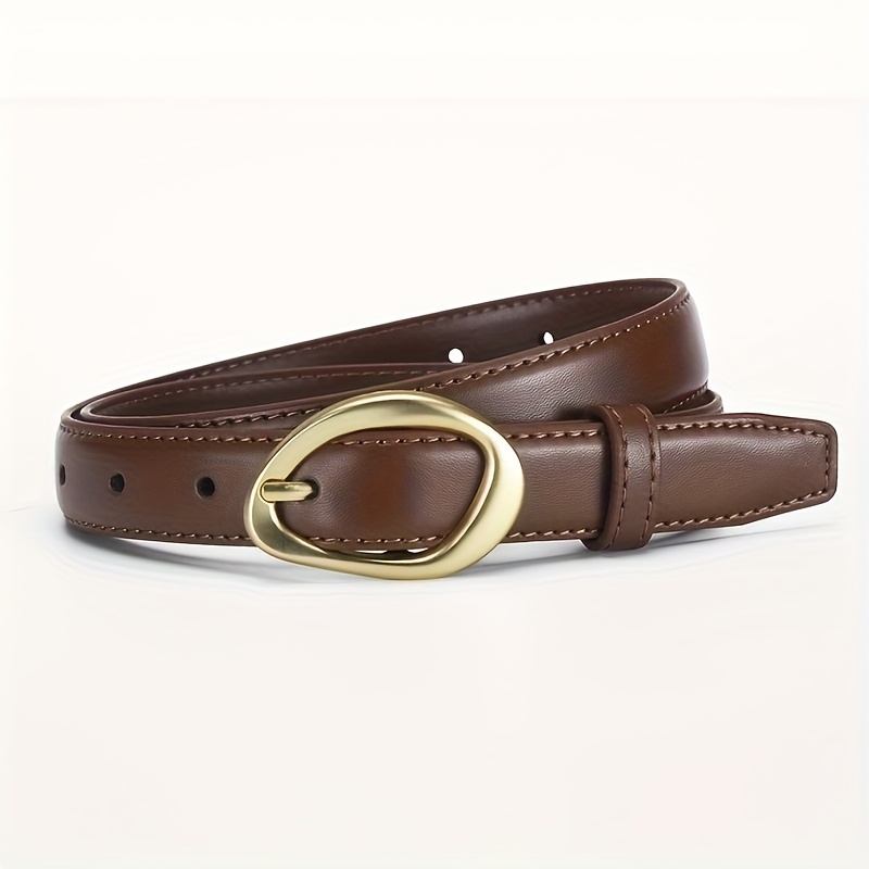 Women's Belt - Stylish And , Featuring A Golden , In Light Brown And Black, Perfect For Jeans, Suits, And Casual Outfits
