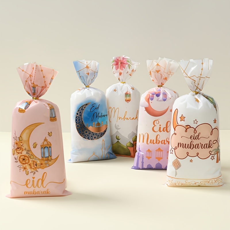 

Eid Candy Bags, 25/50/100pcs, Lantern Gift Bags, Ramadan Decoration For Home, Ramadan Eid Al-fitr Gifts, Party Supplies, Eid Al Ramadan Cookie Packing Bags