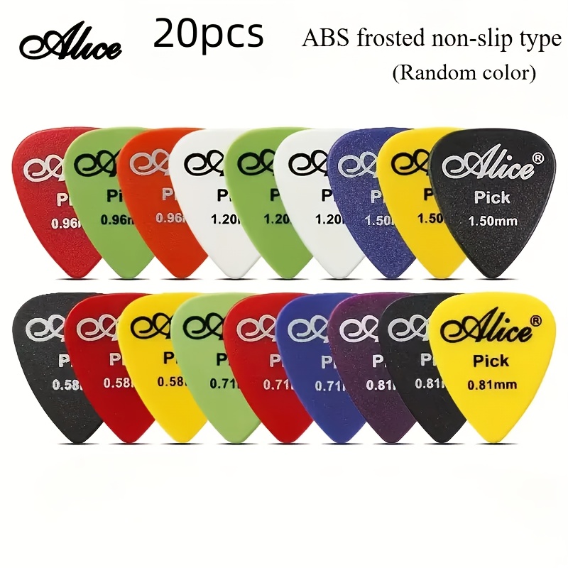 TEMU /50pcs Matte Non-slip High- Picks, Suitable For Acoustic Guitar, Folk Guitar, Electric Guitar Picks, Thickness Range 0.58-1.5mm, Colors Random
