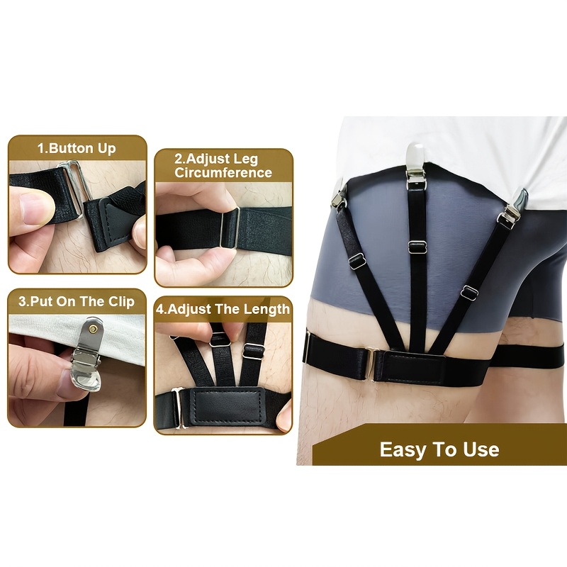 Two-pack shirt anti-slip clip shirt anti-wrinkle and anti-detachment fixing device for men and women