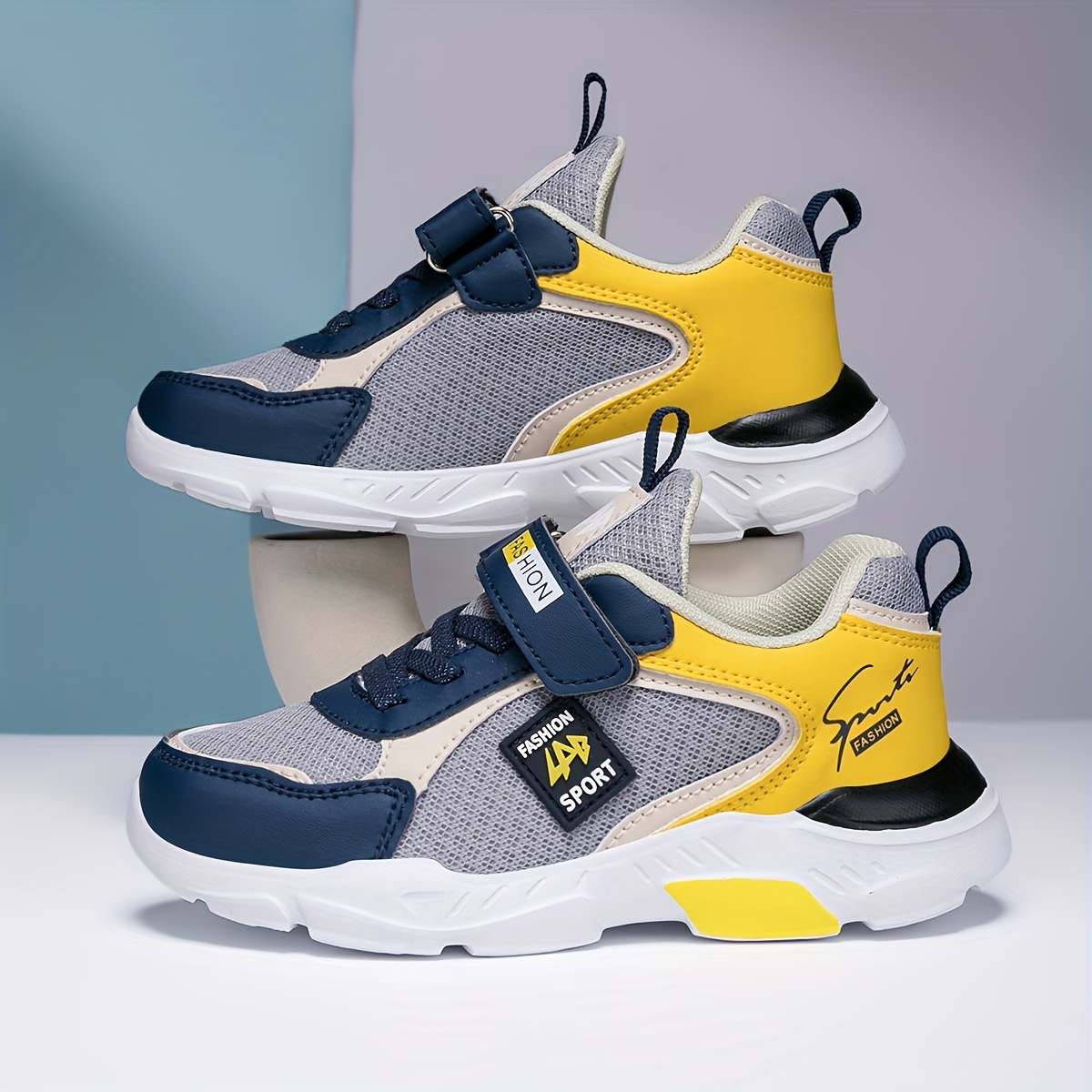   lightweight breathable running shoes low top mesh sneakers with closure md sole fabric lining for boys girls spring summer   casual sporty footwear   sports shoes sleek   footwear   footwear 0