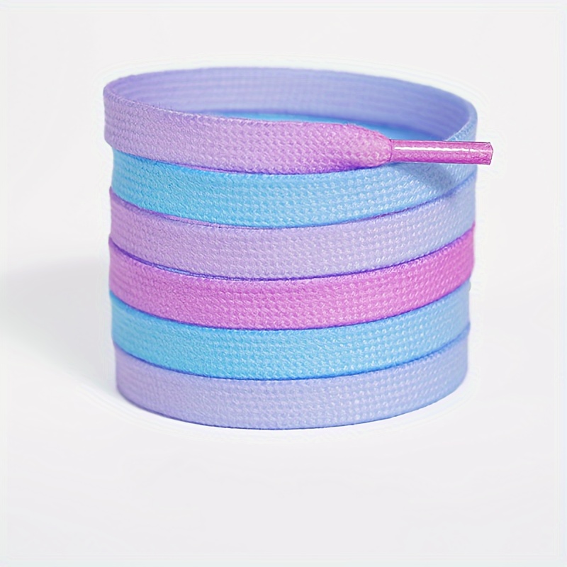 Image of 1 Pair Of Candy-colored Canvas Shoelaces - , Multi-functional, Durable Laces For Casual And Sneaker Shoes
