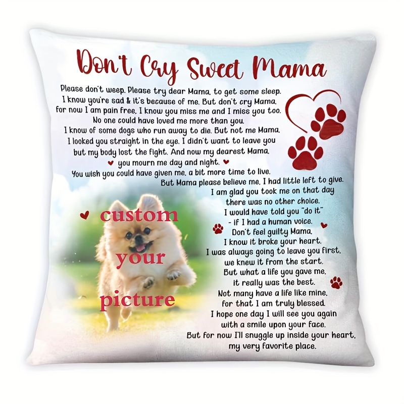 

Custom Dog Memorial Pillowcase - 18x18 Inch, Super Soft Short Plush, Personalized Photo & " " Design, Loss Gift For Home Decor (cushion Not Included) Dog Memorial Gifts