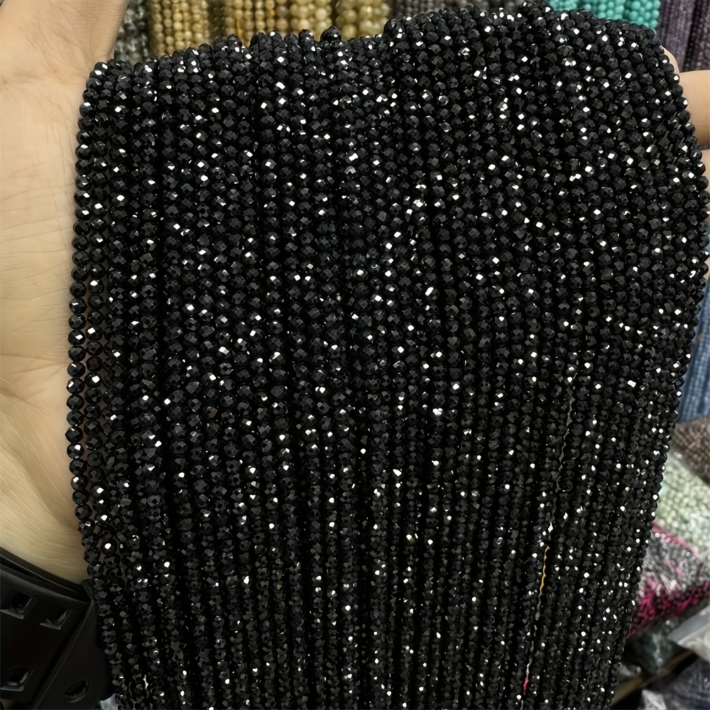 Approximately 125 Natural Black Round Beads - Fashionable For Shoes, Boots, And Watches