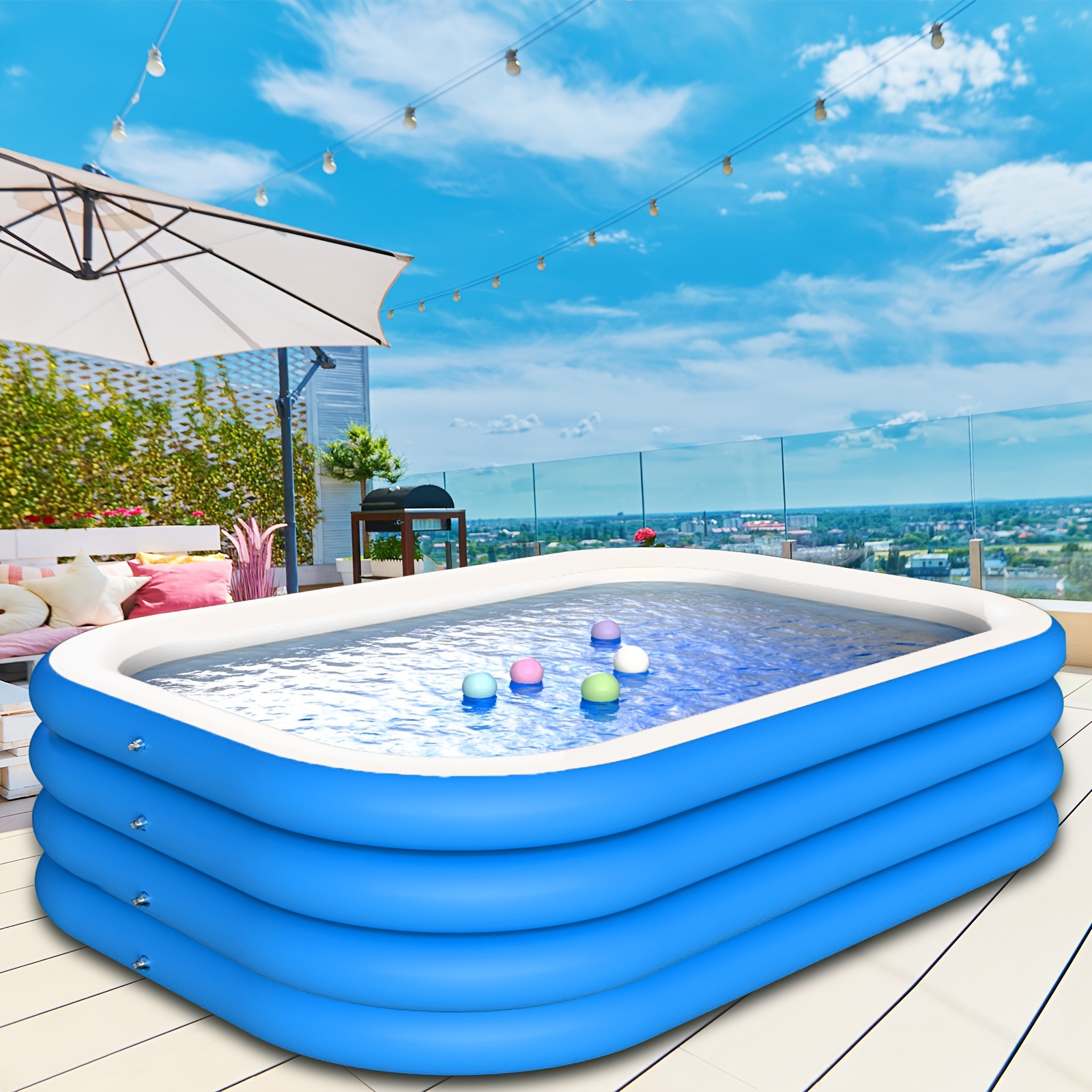 durable large inflatable pool] extra large thickened multi Temu