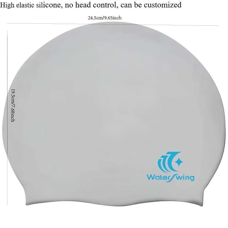 Solid Color Silicone Swim Cap for Adults