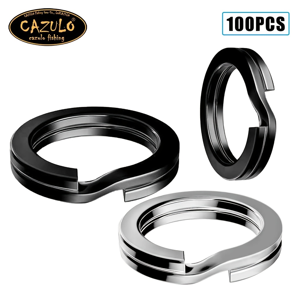 item picture   100pcs fishing connecting split rings are made of 304 stainless steel thickened and reinforced flat   with super strong tension fishing split rings