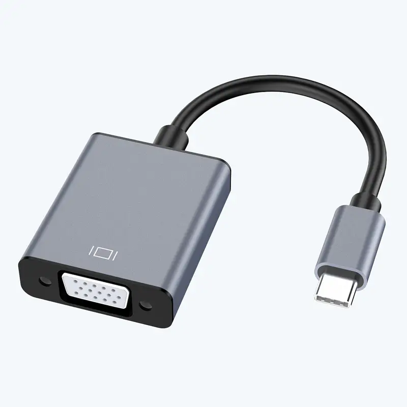 adaptador usb-c a vga, aleación de aluminio, convertidor usb 3.1 tipo c (thunderbolt 3) a vga, acabado de superficie , sin cargar, sin batería, compatible con , macbook, 2018, dell xps 13/15, y más detalles 8