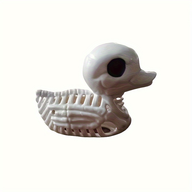 

Skeleton Duck Figurine - Contemporary Style, Plastic Material, No Electricity Required, Featherless, Ideal For Haunted Decor