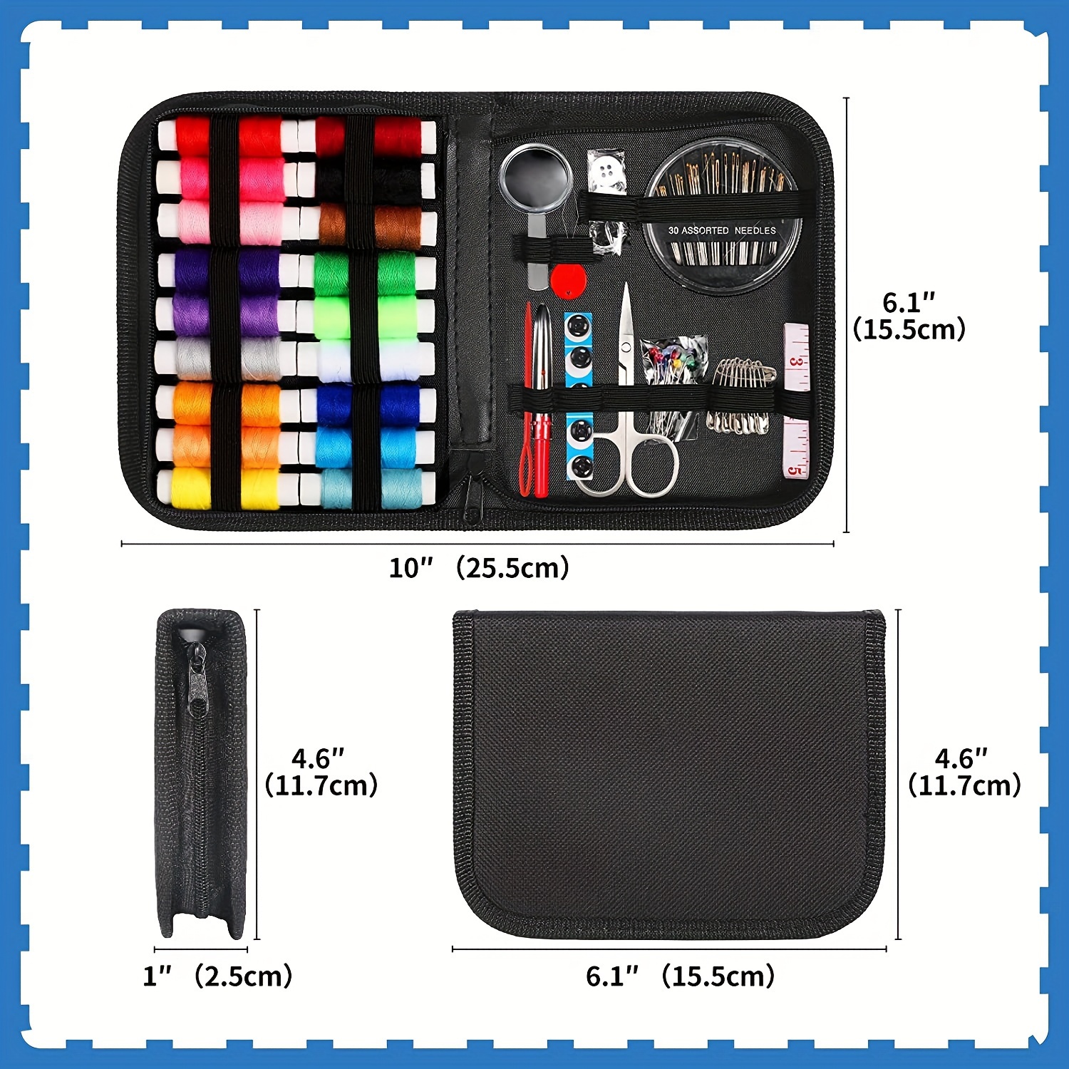 86pcs portable sewing kit with assorted tools accessories ideal for clothing repair diy crafts travel details 3
