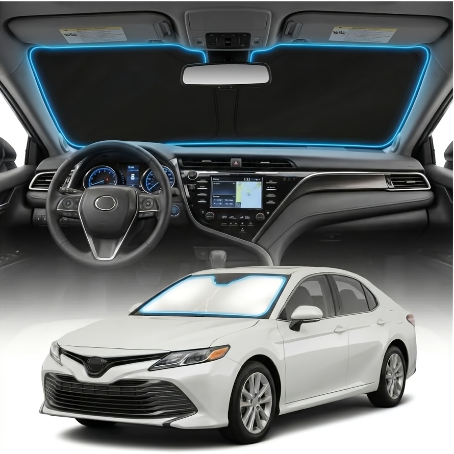 TEMU For Camry 2000-2023 2024 2025 2026 Sun Protection Front Windscreen Inside Windscreen Parasol Sun Visor Cooling Uv Protection