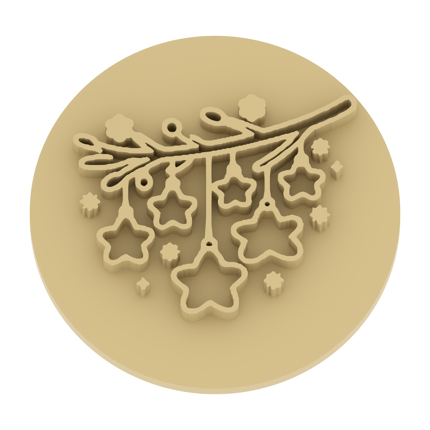 TEMU 1pc Branch Texture Embossed Polymer Clay Texture Stamp - Branch Texture Embossing Tool, Valentine's Day, Halloween, Christmas, Spring And Summer