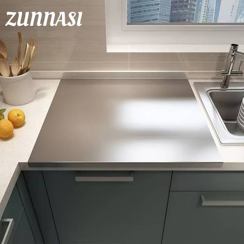 Zunnasi 304 Food-Grade Stainless Steel Cutting Board Set – Dishwasher Safe, Durable & Non Slip | Countertop Protection in Multiple Sizes for Kitchen Baking Camping Use, Tools, Essentials, Nonslip Edges, Sleek Kitchen Tool, Rustresistant Material, Steel, Kitchen Accessory, Multipurpose Board, Outdoor Campers, Professional Kitchens