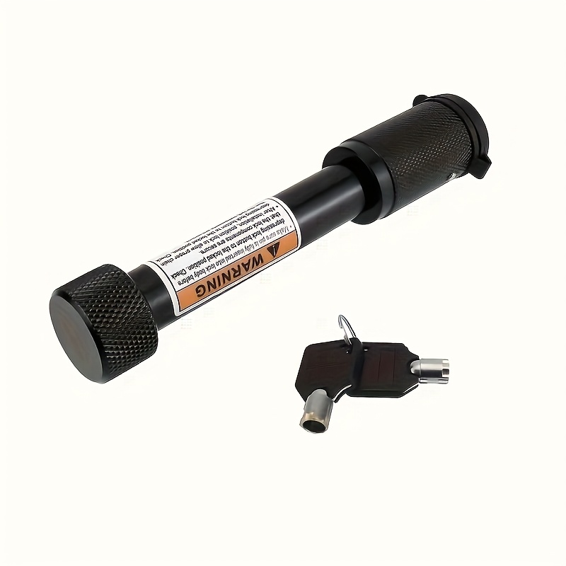 TEMU Black Trailer Hitch Lock, Suitable For 2-inch Receivers With A 5/8-inch Pin Diameter.