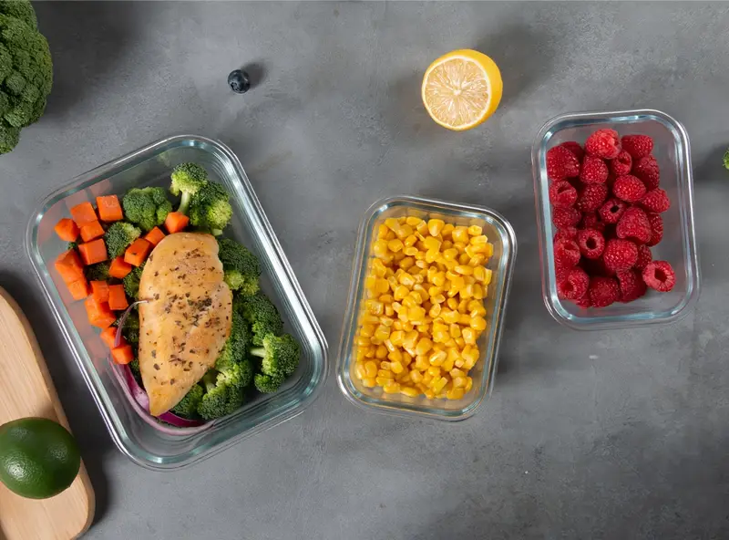 20 pieces 10 containers 10 lids high borosilicate glass meal prep containers food storage containers with airtight leakproof lids glass lunch boxes for home restaurants Product details 3