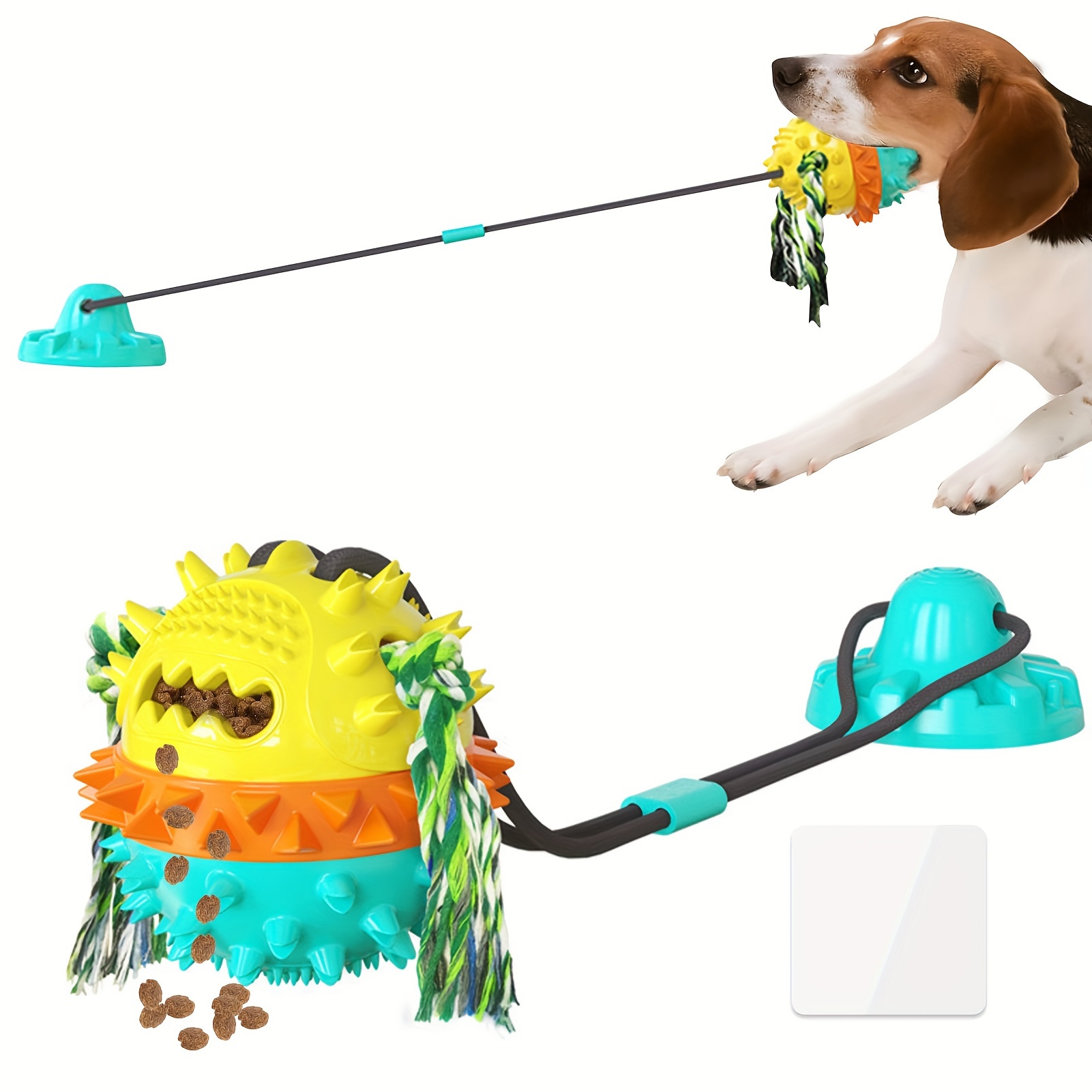 

Dog Toys For Aggressive Chewers Interactive Puzzle Stimulating Chew Toy Suction Cup Tug Of War Enrichment Rope Boredom Busy Self Play Food Teething Puppy Dispensing Squeaky Ball Dogs