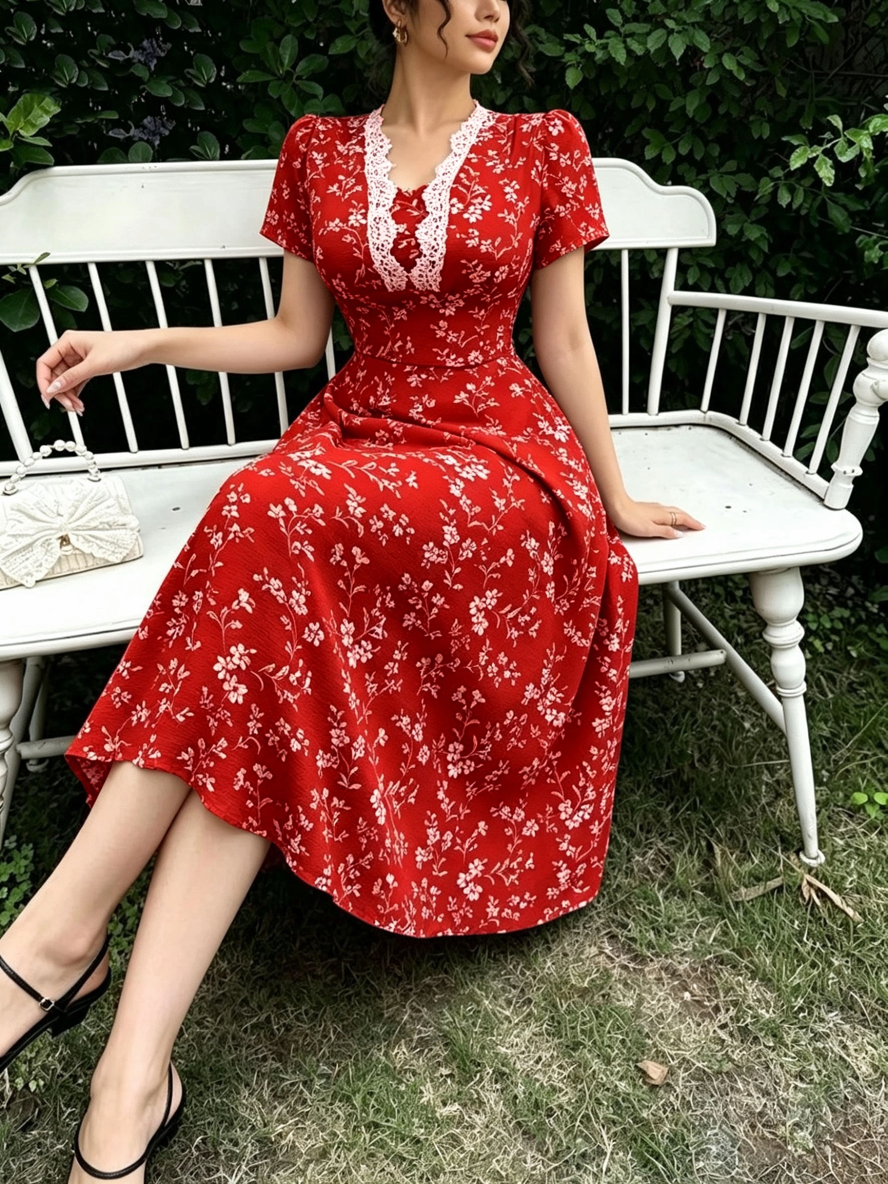 ladies fashion dress Long Flowing Red for Women Lush boutique in OKC has a variety of cute dresses and more Ladies' Fashion Dresses  OXGN
