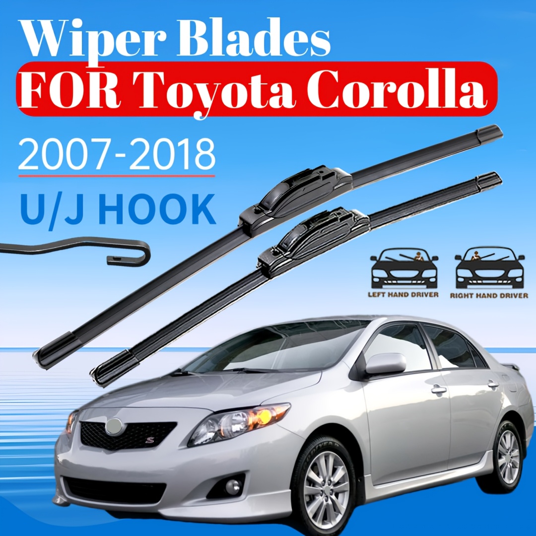 TEMU Set Of Front Windshield Wipers For Corolla Models From 2007 To 2018, Including 26" And 14" (suitable For Right-hand And Left-hand Drive)