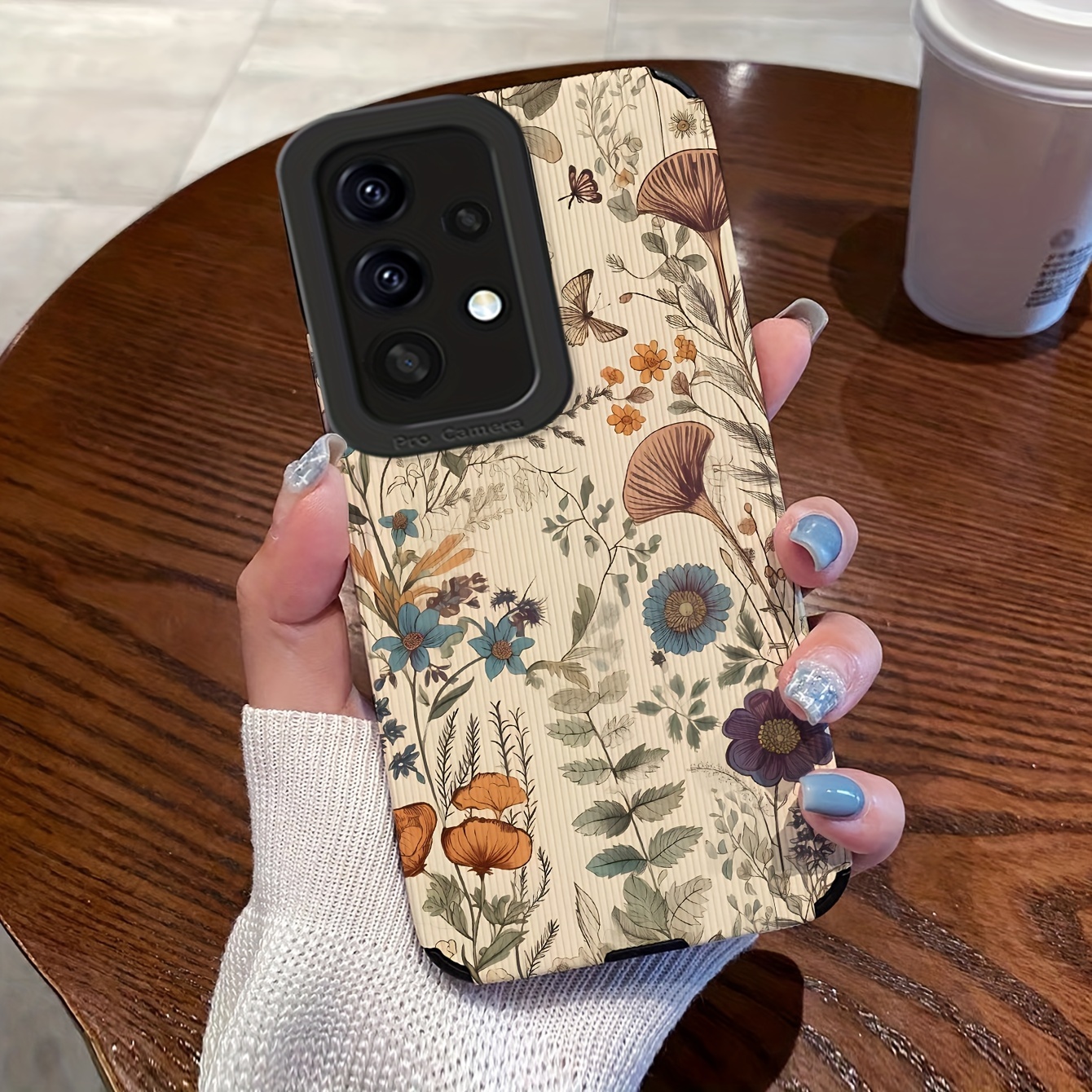 TEMU Botanical Print Tpu Case Compatible With Galaxy Series, Nature-inspired Shockproof Slim Protective Cover For A32/a32