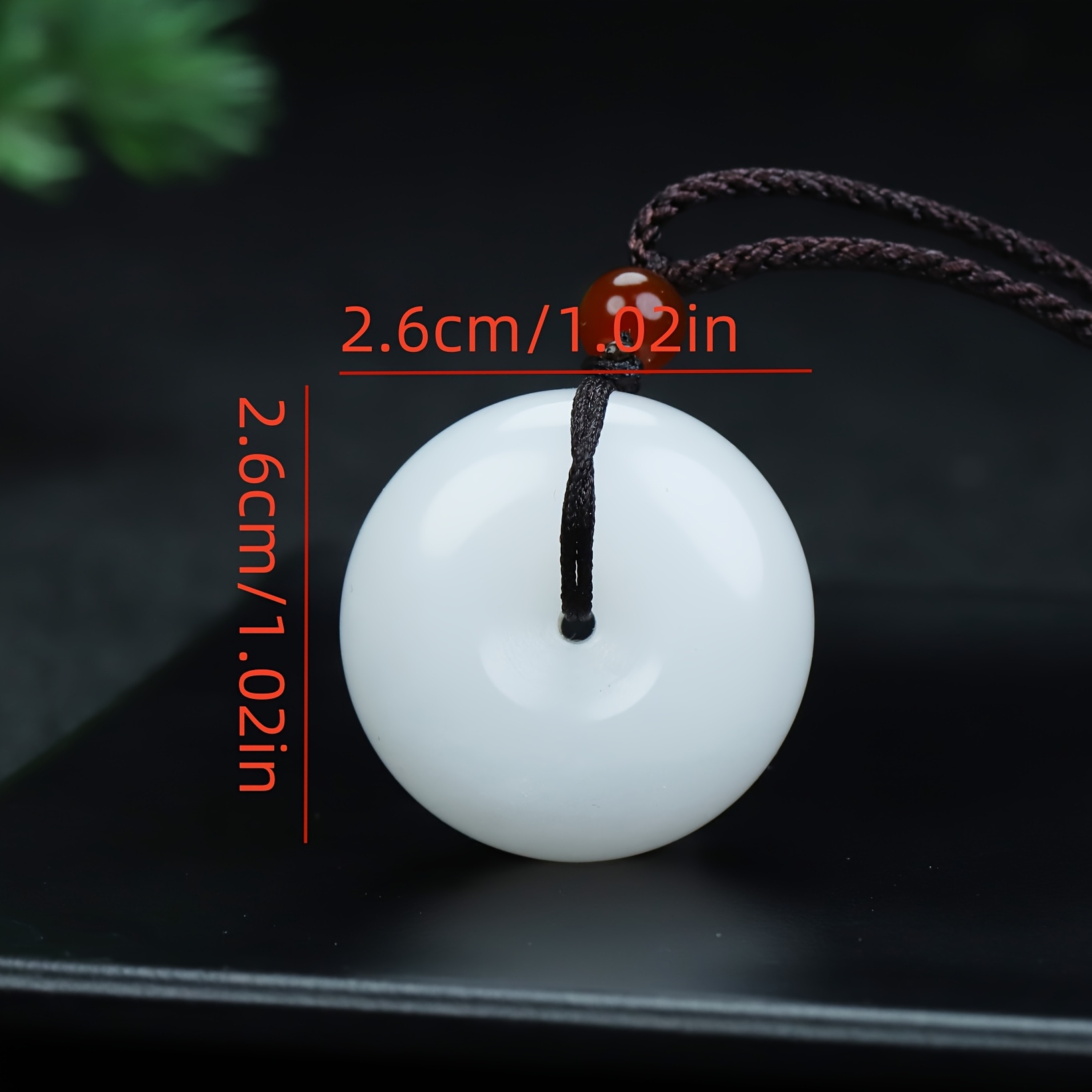 Natural Stone Peace Charm Pendant, Unisex Necklace