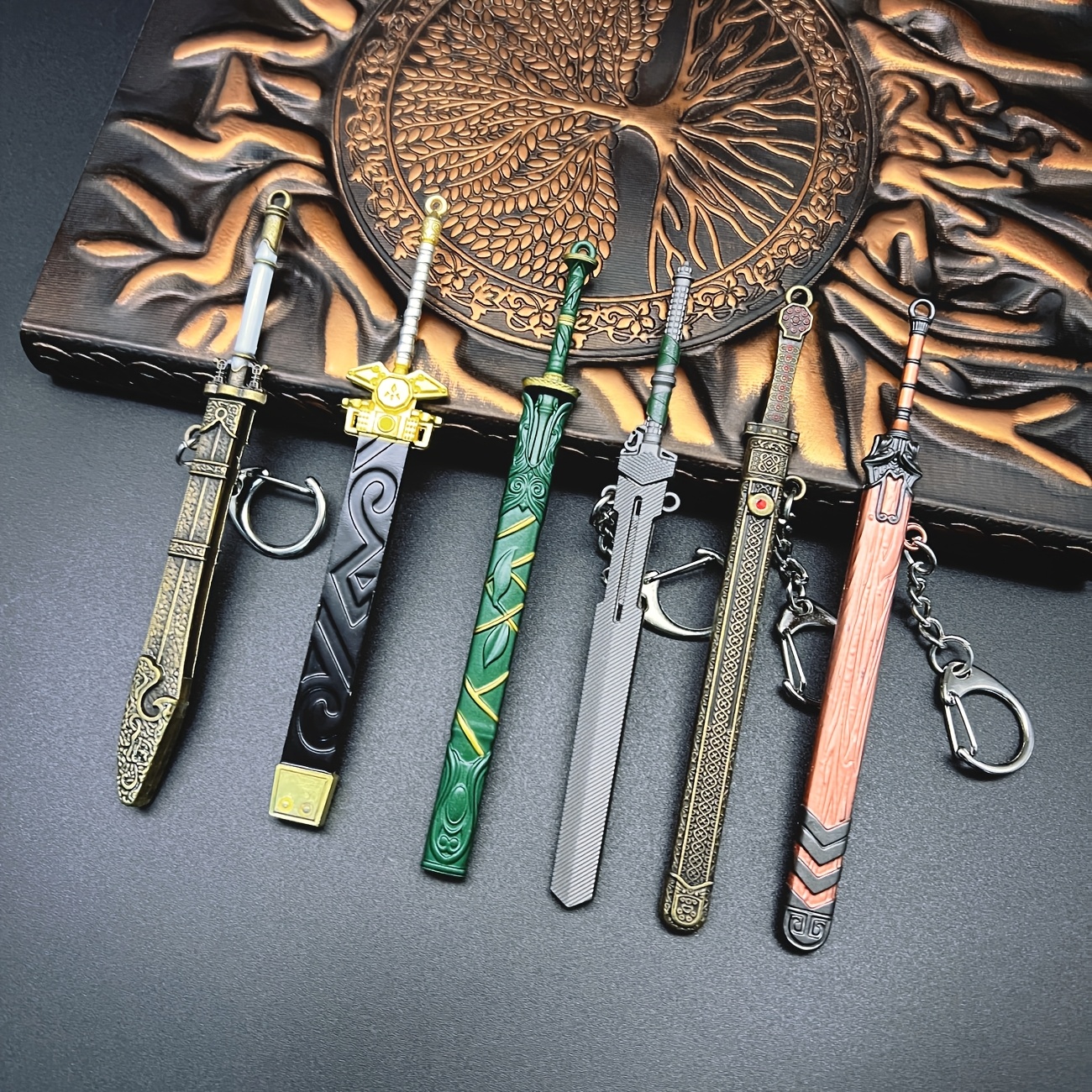 6pcs Mini Anime Alloy Figurine Keychains - Collectible Chibi-Style Character Models, Hand-Painted Style (Mass Produced Suitable for Collectors), Durable Alloy for Backpack, Birthday/Christmas Gifts for Anime Fans 14+ Years