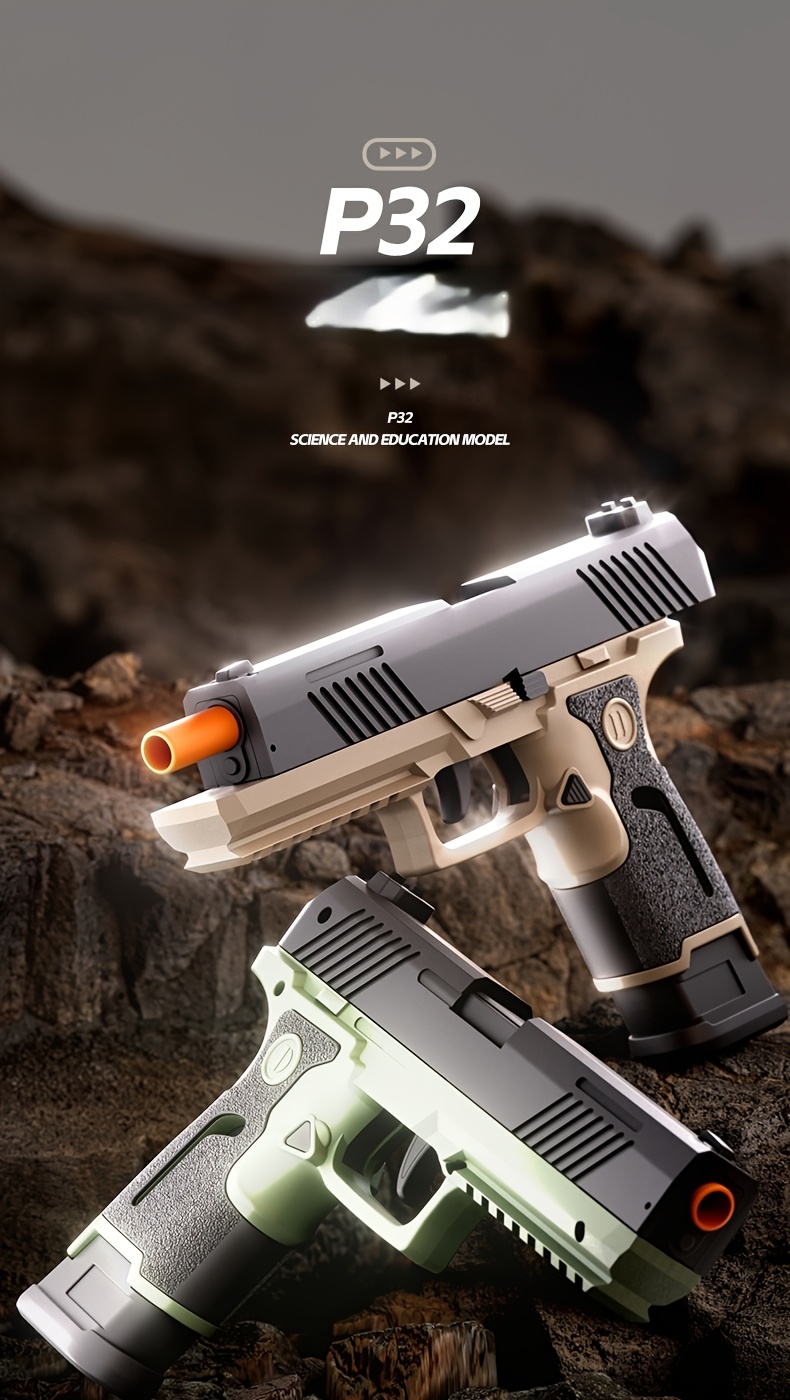 282pcs Soft Bullet Toy Guns, Automatic Shell Ejecting Toy Gun, With 240 Bullets, 36 Shell Case, 4 Magazine, Toy Gun Pistol Shooting Game, For Youngsters, Halloween & Christmas Gift, Birthday Gift